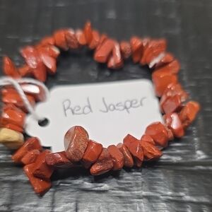 Red Jasper Chip Stretch Bracelet